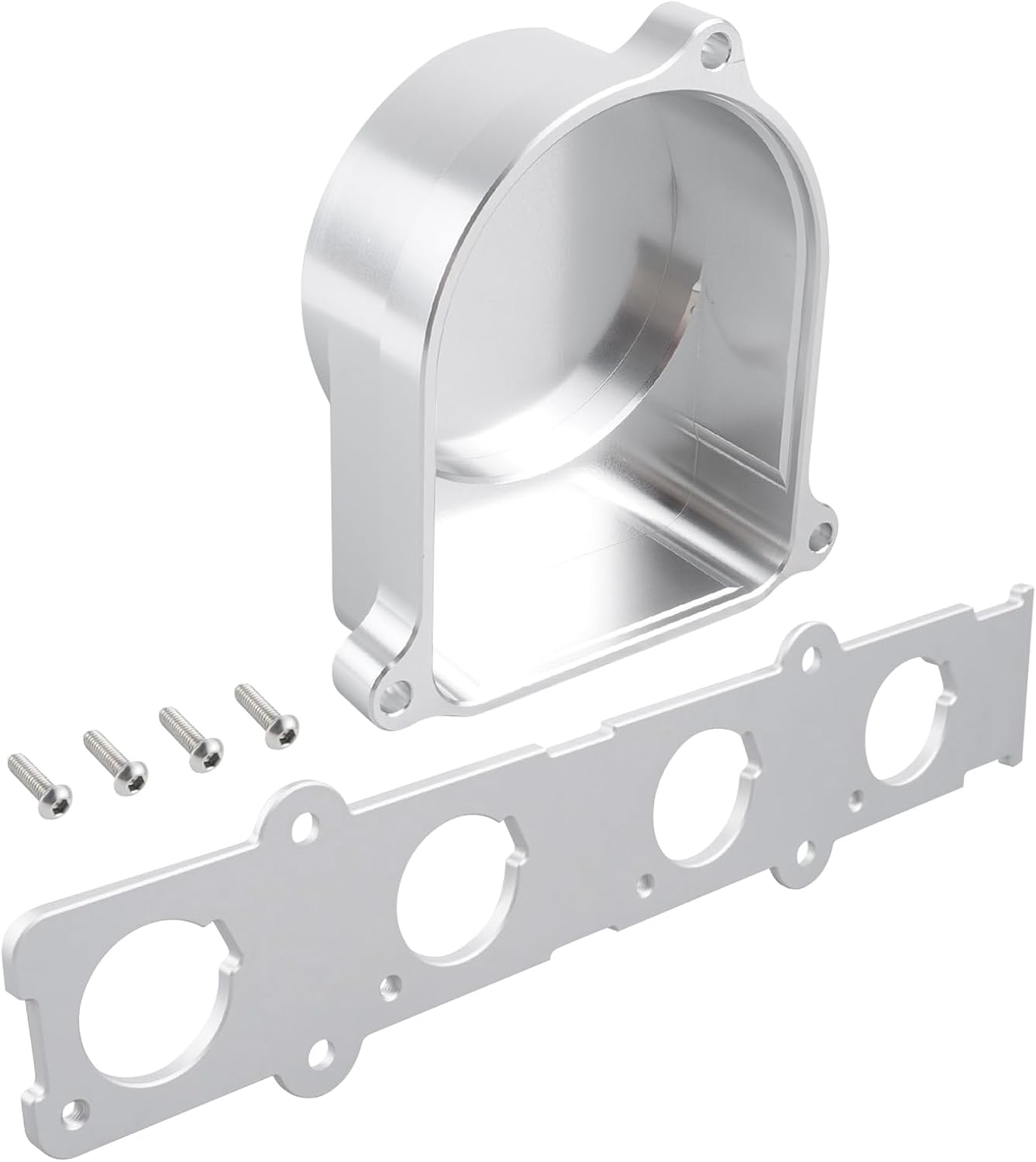 Bevinsee Cop Distributor Cap And Coil-On-Plug Plate Kit Compatible with Honda Civic Si B16A 1999 2000 Silver