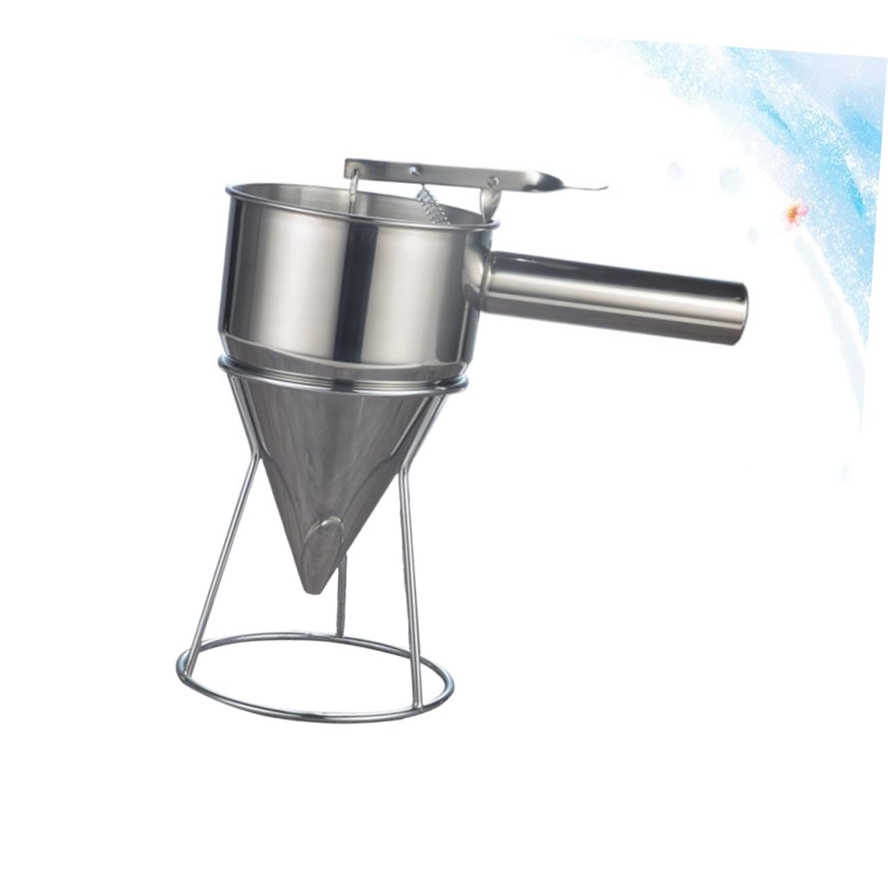 Embudo Cónico de Acero Inoxidable para Panqueques y Bolas de Marisco