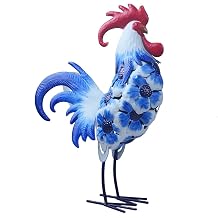 Metal Rooster Statues Creative Outdoor Garden Decoration for Patio Lawn Backyard