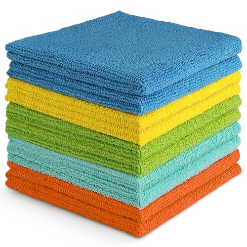 AIDEA Microfiber Cleaning Cloth, 10PK, Soft Absorbent Rags, Microfiber Towels