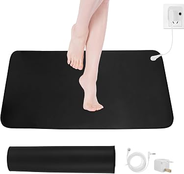 Grounding Mat Earthing UK, Grounding Mat, Ground Sheet for Improved Sleep Stress, Pain and Inflammation, Universal Earthing Mat Supports Full Body Wellness at Home or Office