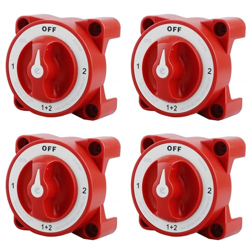 ikan 4X DC 32V 350A�o�b�e���[�X�C�b�`4�|�W�V�����Z���N�^�[ �}�����{�[�g�o�b�e���[�Z���N�^�[�X�C�b�`�ؒf �}�����{�[�g�p