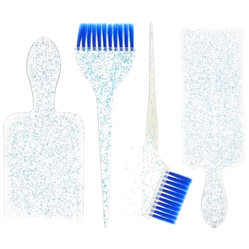 ELAYARD Kit Teinture Cheveux Palette Bleue pour Mèches Brosse et Peigne Professionnels pour Coloration Accessoires Teinture Salon et Maison Brosse Palette pour Mèches et Reflets