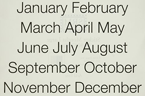 SRM Stickers 48087 Large Sleek Calendar, Months