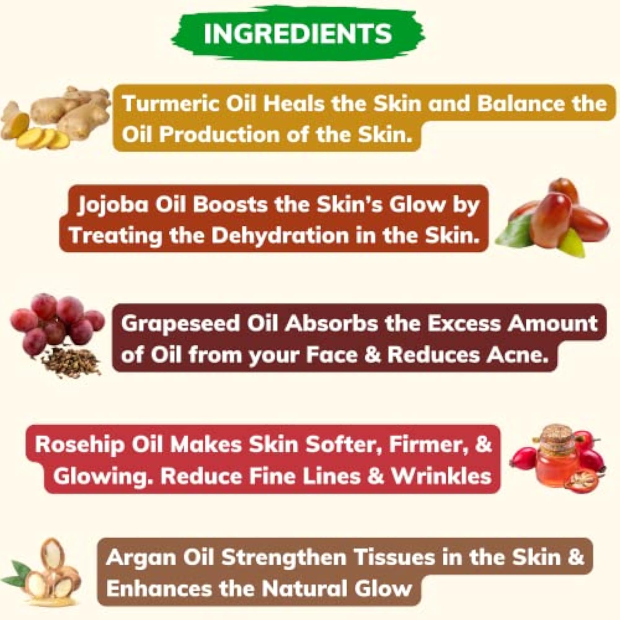 Skin Brightening Essential Oils & Carrier Oils Combo Kit for Glowing Skin