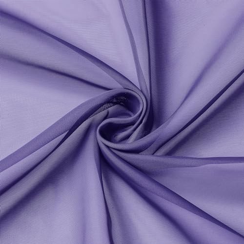 Image of Chyhomenyc Purple Sheer Curtains 78 Inches Long 2 Panels Set for Living Room, Light Filtering Voile Lightweight Bedroom Curtains, Rod Pocket Solid Window Treatment Drapes, Each 42W x 78L