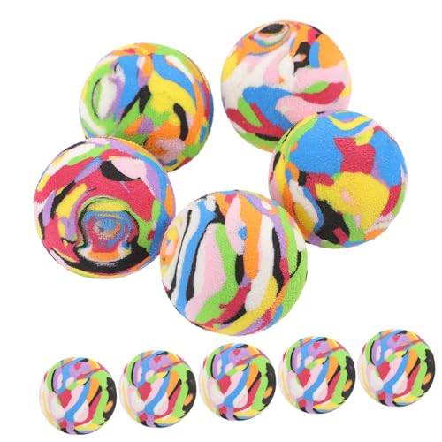 TOYZFRIENDY 10 Piezas Bolas de Golf de Entrenamiento Elásticas de EVA Resistente al Desgaste para Práctica Interior y Exterior Colores Brillantes Suaves y Duraderas para Swing Profesional