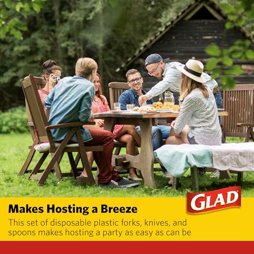 Glad Clear Disposable Plastic Cutlery Set, 120 Count Value Pack - image 5