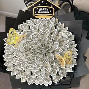 Graduation gifts money bouquet for her class of 2025 money gift ideas for women girl boy him daughter son diy bouquets filled with folded bills gift for college middle high school  urban country home decor