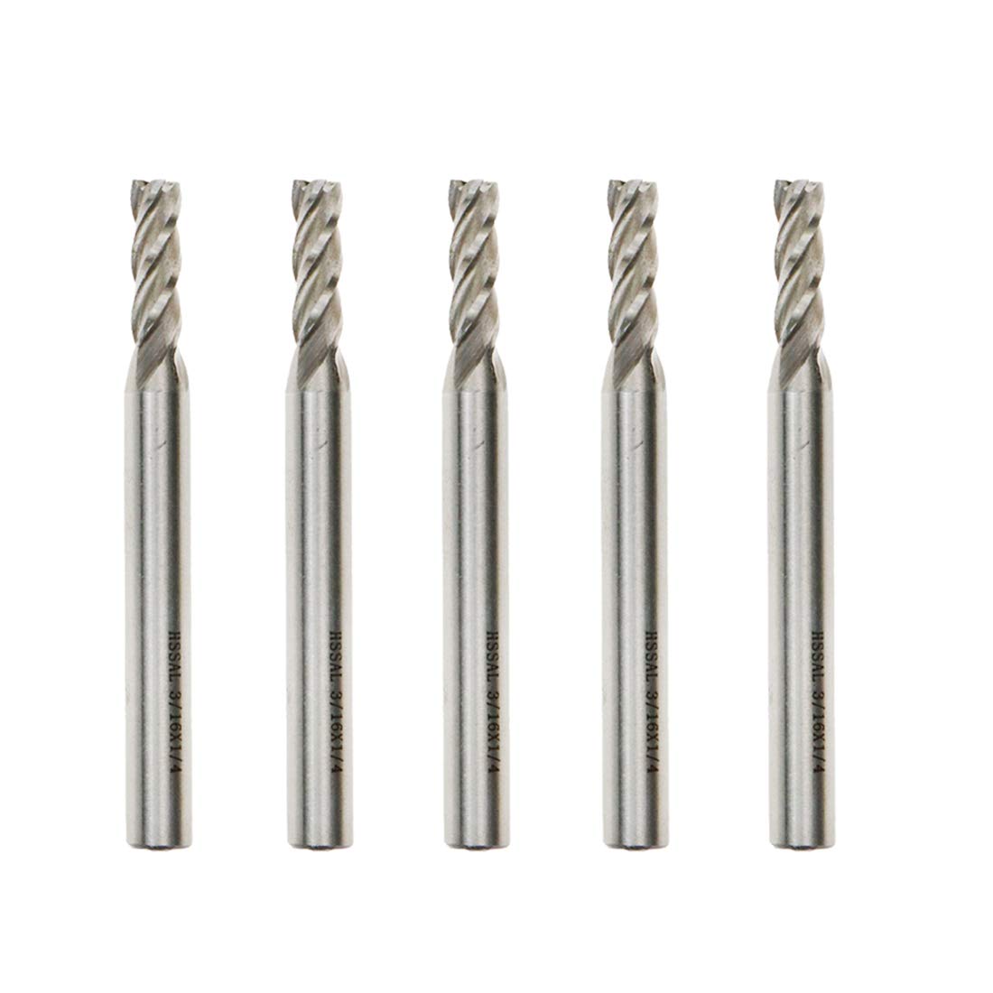CNC End Mill Set - 5-Piece 4 Flute -9 CNC End Mill Set - 5-Piece 4 Flute -9
