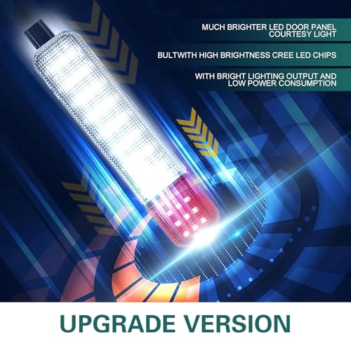2 luces LED para panel de puerta de auto, blanco miniatura 4