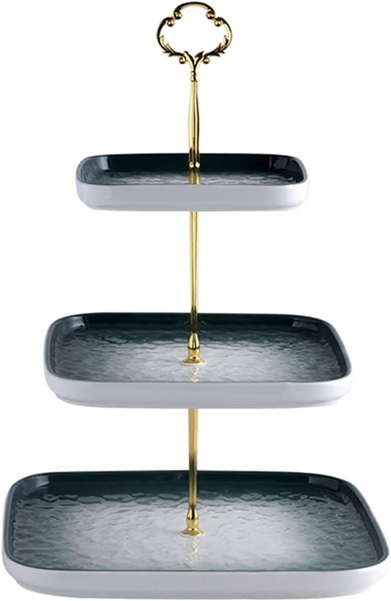 Tiered Stand Tower 3 Tier Cake Stands Dinnerware Sets, Sturdy Practical Charcuterie Board, Display Stand Serving Tray for Jewelry House Canteen Bakery Tiered Tray Stand Dessert Tree Tow