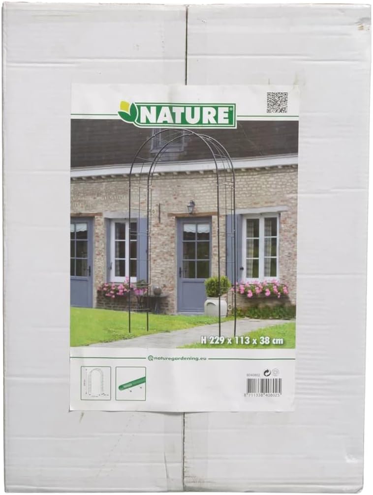 Pergola en acier galvanisé noir 113 x 38 x 229 cm — vue 5