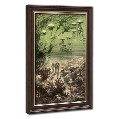 Toile Jules Verne Vingt Mille Lieues Riou Déco Murale Premium pour Bureau