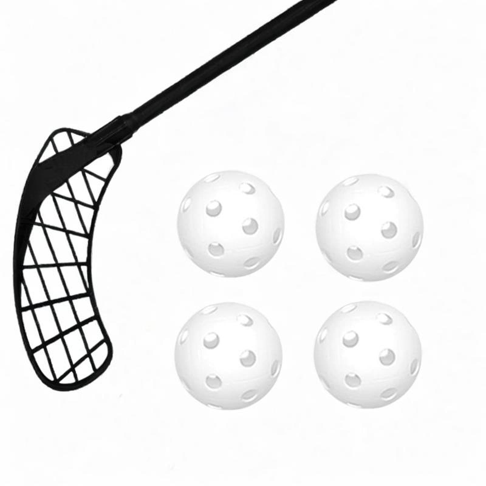 rockible 4X Balles de Floorball Balles de Sol 26 Trous Balles de Compétition Légères Balles Unihockey pour Jeu Débutants Athlètes Joueurs de Gym