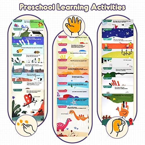 Jar Melo Finger Paint Paper 30 Sheets Coloring Activity Pad For Kids 2-4, Soak-Resistant And Thick Paper For Artwork Dry Faster,Top Pairing For Toddler Finger Painting Learning Activities #TOP4