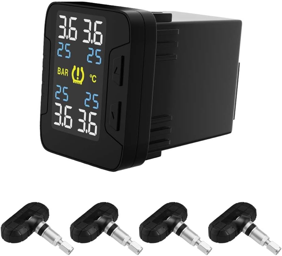 TPMS Tire Pressure Monitor System Default Slot Install for Sylphy of Nissan Cars Pressure & Temperature Monitoring 4 Pieces External/Internal sensors Real Time Monitoring