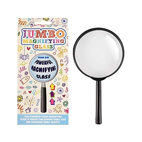 Henbrandt Jumbo Magnifying Glass for Kids Handheld Magnifying Lens Hunt for Clues Insect Bug Watching Kits Scientist Spy Detective Fancy Dress Costume Accessories for Boys and Girls Cover