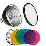 Godox AD-S2 ソフトディフューザ付き標準リフレクタ + AD-S11 ハニカム グリッド カラーフィルター ストロボ用 セット スタジオ フラッシュ用 適用範囲 Godox AD200 AD200PRO AD180 AD360 AD360II 点滅 [並行輸入品]