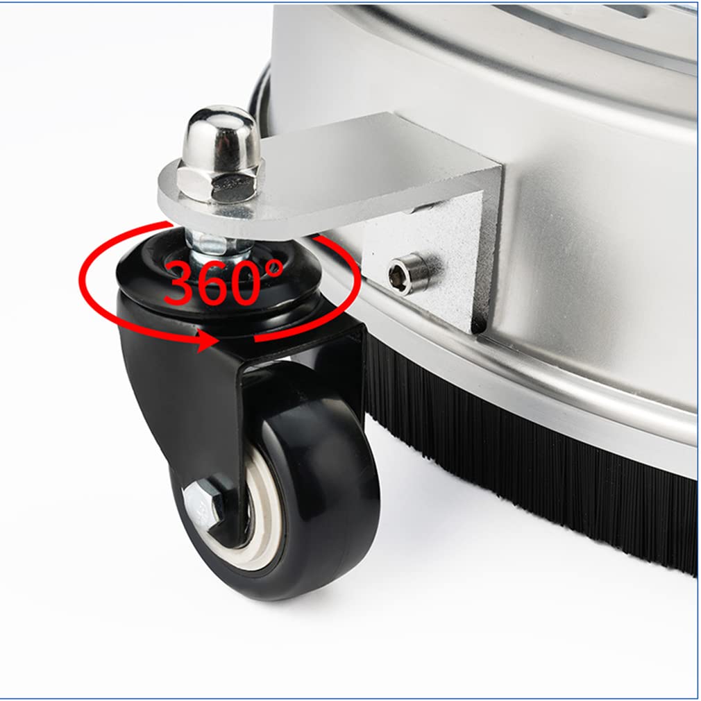 Limpiador de Superficies con hidrolavadora Plana de 16 Pulgadas con Ruedas, Conector rápido de 1/4", 2 Varillas Extensibles, para Limpiar entradas de Autos, aceras y Patios.