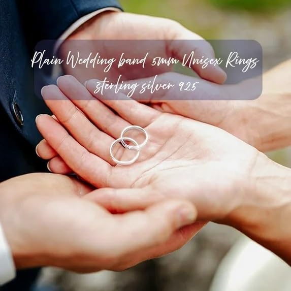 Ritastephens 925 Sterling Silver Wedding Band Ring for Men and Women – 5mm Comfort Fit – Nickel-Free, Hypoallergenic, Gift-Boxed - Image 4