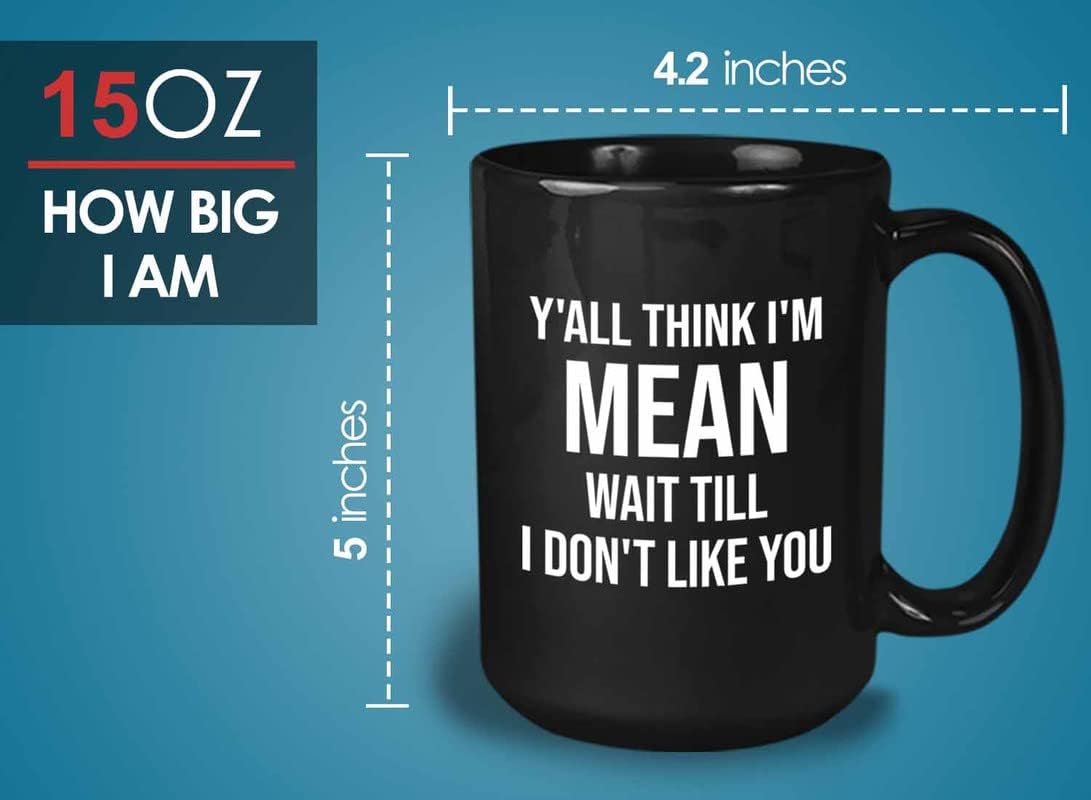 Bubble Hugs sarcasm Coffee Mug 15oz Black - 50% anxiety 50% Iced coffee - Adult Humor Kidding Gag Pun Sassy Sarcastic Joke Laugh for Colleagues Humorous Hilarious Snarky