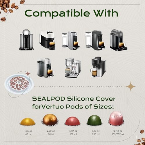Image of Reusable Vertuo Lids, 4Pcs Food Grade Silicon for Refillable Vertuo Coffee Pod, Refillable Vertuo Pods,Compatible with VERTUO (No Capsule)
