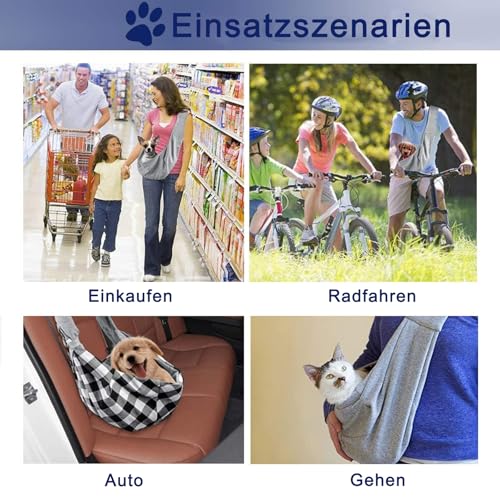 Hundetragetasche, Tragetasche Hund, Tasche für Hunde, Tragetuch Hund, Hundetragetuch, Hunde Tragetuch, Anwendbar auf Spaziergänge und Aktivitäten Im Freien Mit Haustier, Tragekraft Bis 15 Pfund (M)