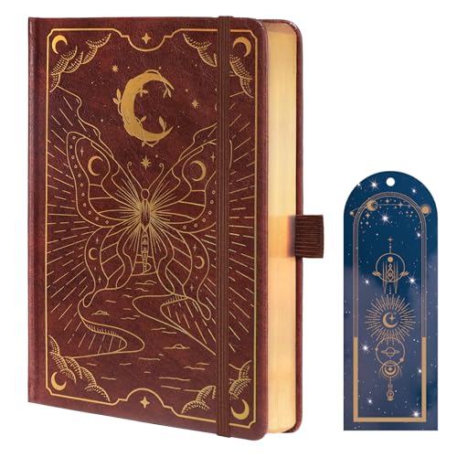 TIEFOSSI Lined Journal Notebook, Butterfly Journal for Women Girls, A5 Hardcover Journals with Bookmark, College Ruled Notebook for Journaling Writing, 100 GSM Thick Paper with 316 Numbered Pages