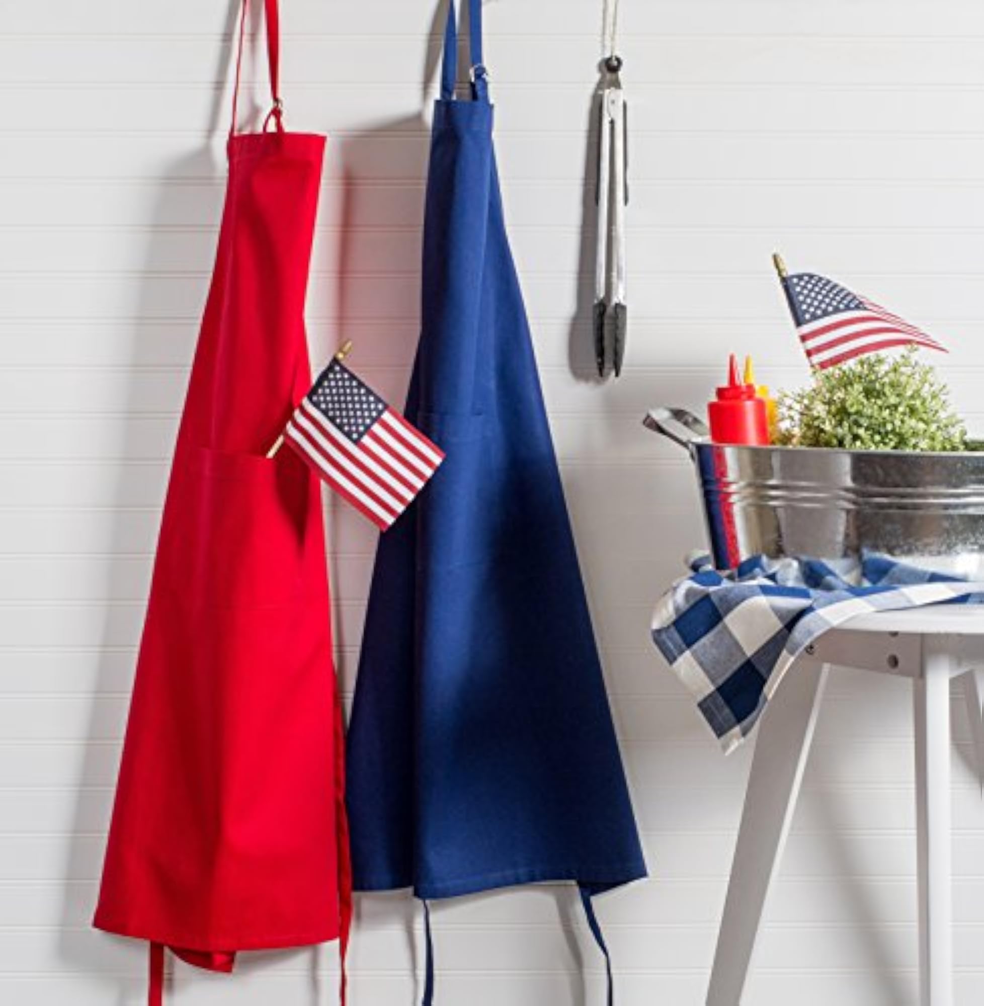 Everyday Basic Kitchen Collection, Chef Apron in Nautical Blue