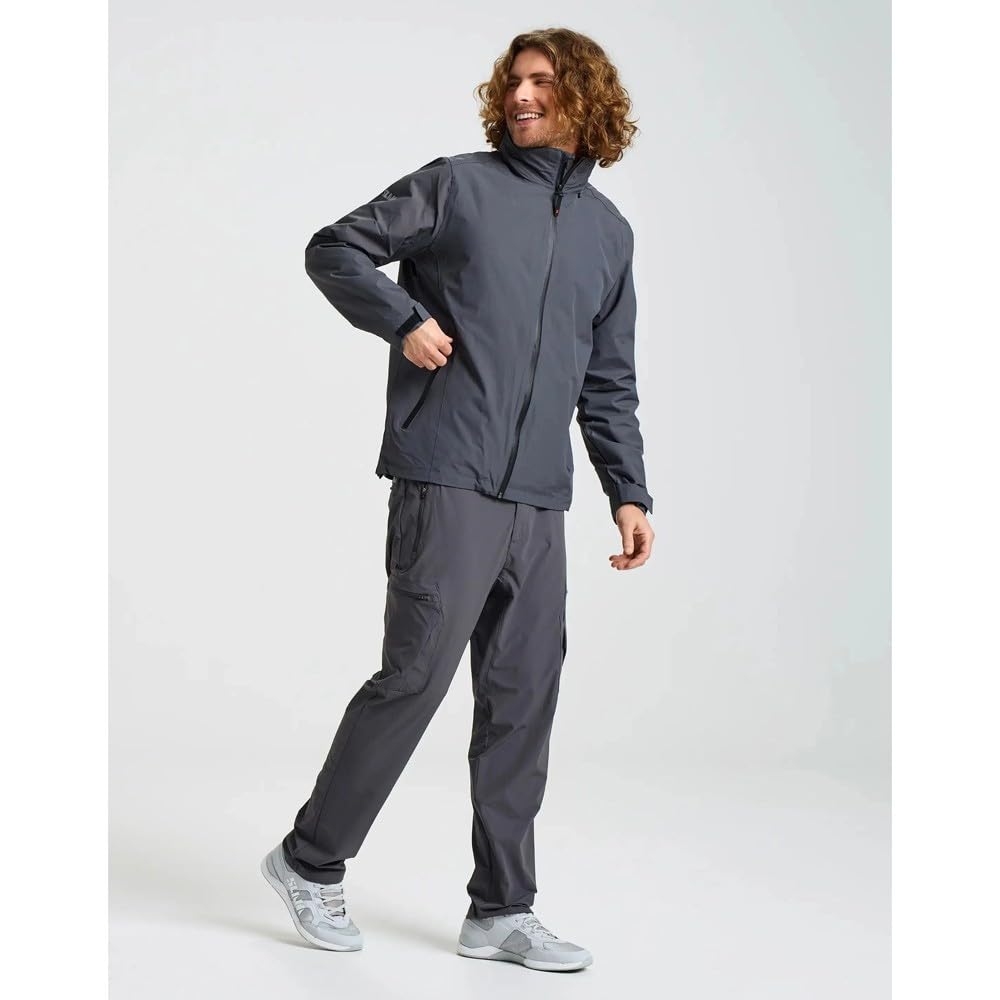 SLAM Crew Hooded Warm Jacket Uomo – Giacca Nautica Calda con Cappuccio, Giubbotto Vela Tecnico per Barca, Sailing e Outdoor (IT, Testo, L, Regular, Regular, TITANIUM)
