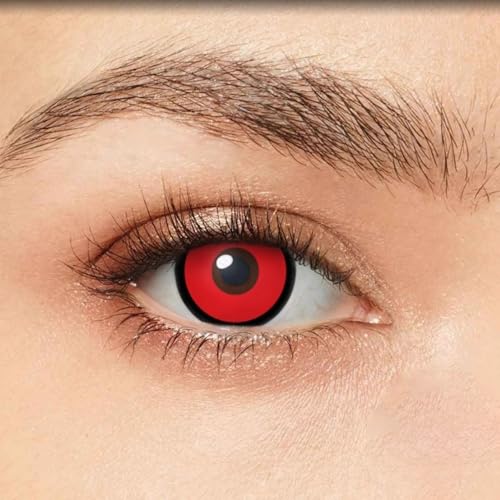 Colored Contact Storage Organizer Case Beautiful Favor Halloween (Red3)