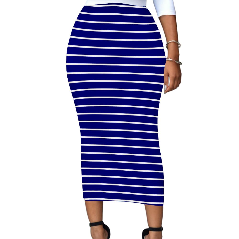 Lrady Women's High Waist Slim Bodycon Party Club Night Out Maxi Long Pencil Skirts