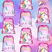 Unicorn Bags for Unicorn Party Supplies (10Pack),Konsait Unicorn Drawstring Shoulder Backpack Bag Bulk for Girls Kids Children for Birthday Candy Baby Shower Unicorn Party Favors Gift