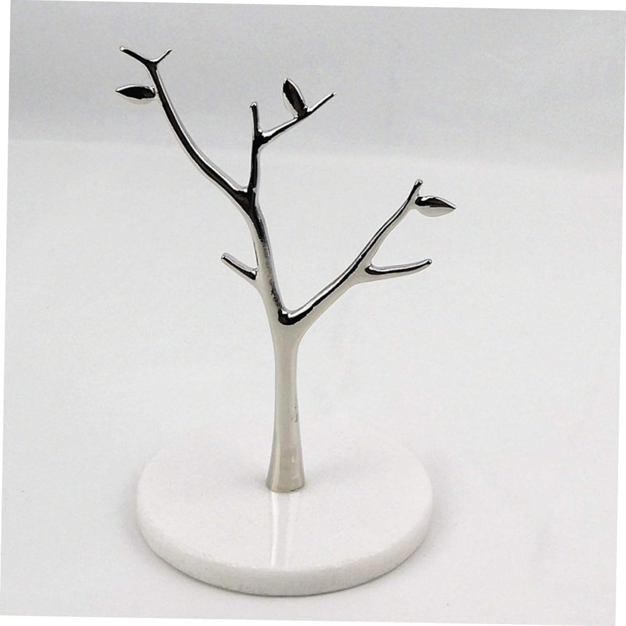 1pc Marble Jewelry Display Stand Tree Branches Organizer for Earrings Necklaces Marble Base for Home and Store Use