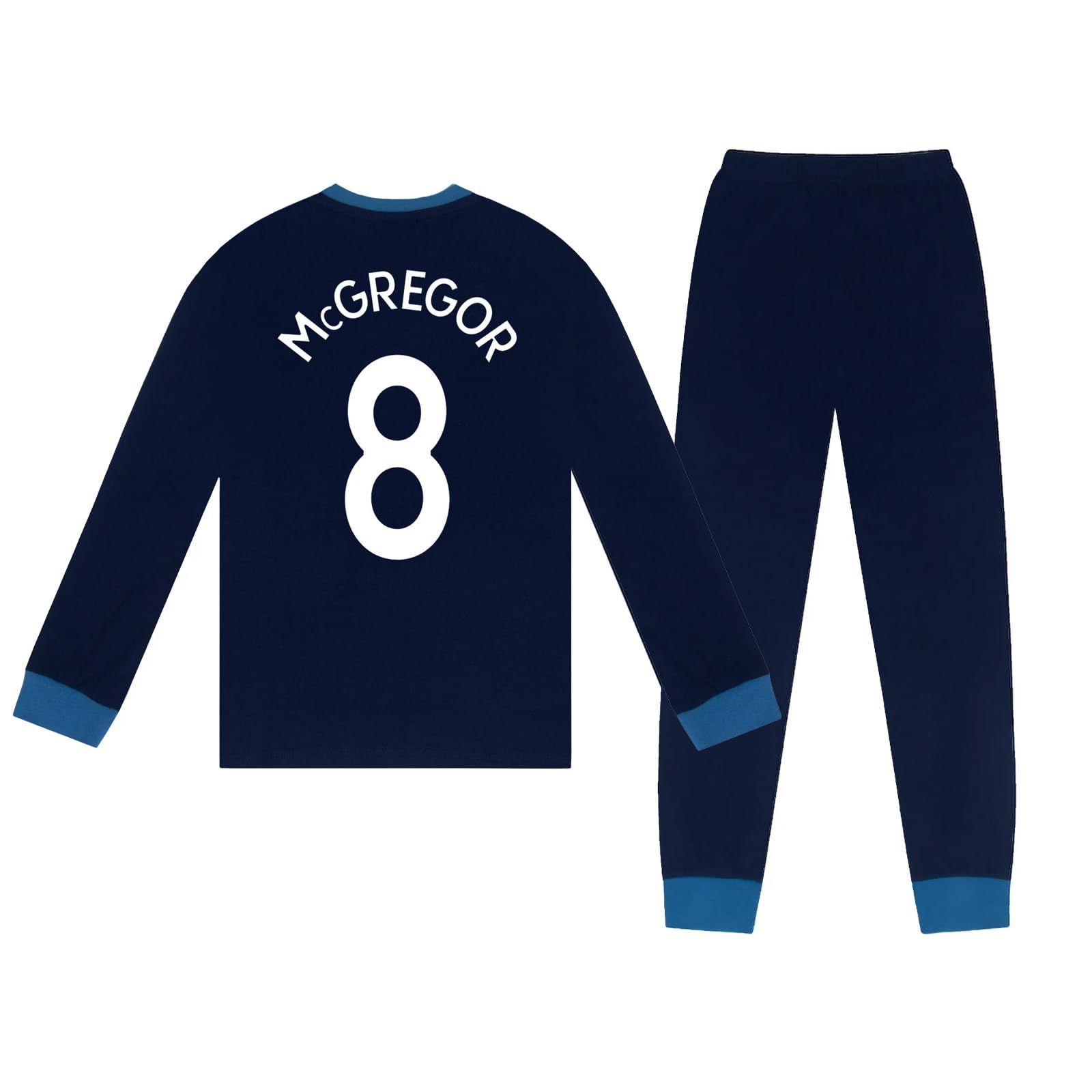 Scottish Fa Boys Navy Blue Mcgregor Scotland Mcgregor 8 Long Sublimation Pyjamas Navy 13-14 Years
