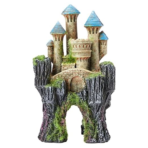 Rosewood Moss Cubierto Mítico Castillo Peces Tank/Acuario Adorno