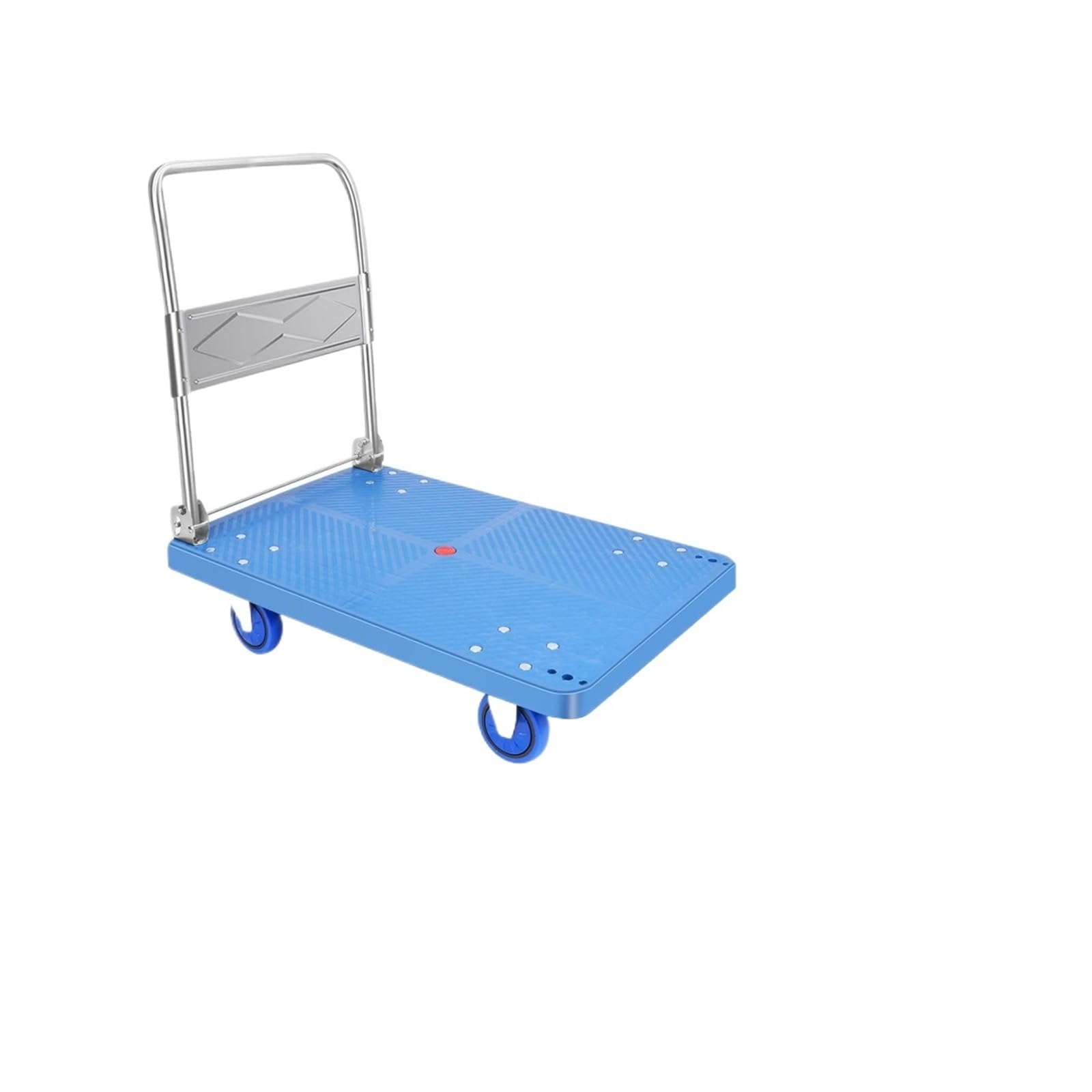 Chariot à plateforme bleu M pliable et silencieux pour transport ménager