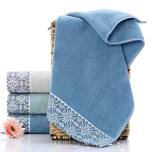 2 Pack Cotton Hand Towels,100% Cotton Face Towels, Durable Highly Absorbent Soft Washcloth Towel For Premium Luxury Spa Hotel Bathroom, Camping, Gym （14 X 30 Inch (Maoj-Classical Gray) #TOP1