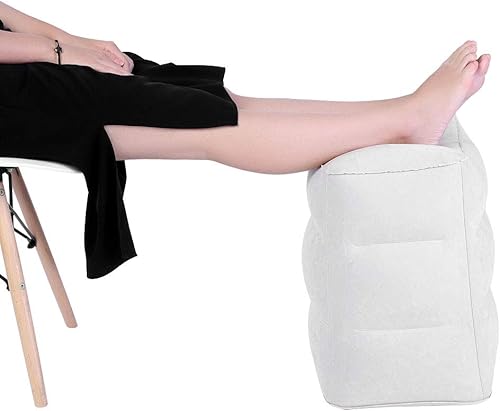 Reposapiés inflable de viaje, almohada plana de PVC para que los niños duerman, almohada multifuncional para descanso de piernas en oficina, hogar,