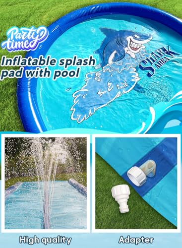 Slip and Water Slide for Kids and Adults Backyard 32ft with Extra-Large Inflatable Guard Rails and Dual Way Water Sprayers,Heavy Duty and Extra Long Design with Two Inflatable Bodyboards.