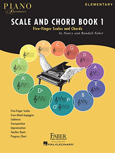 Piano Adventures: Scale and Chord Book 1 - Five-Finger Scales and Chords | Beginner Piano Technique Workbook | Sheet Music Book for with Arpeggios and ... Piano Method Book (Faber Piano Adventures)