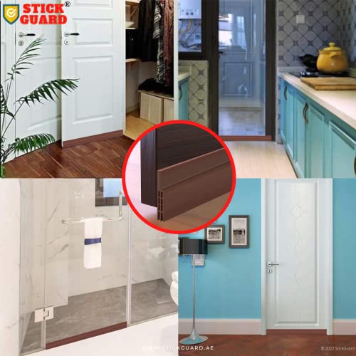 Image of Door Seal Strip for Blocking Insects Air Dust - Self Adhesive Silicone Door Draught Excluder for Bottom of Door Soundproof Weatherproof Under Door Draught Excluder -
