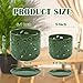 BUYMAX Set of 2 Orchid Pots with Holes & Saucers for Orchid Root Health, 5 inch&6 inch Ceramic Pots for Plants (Patina)