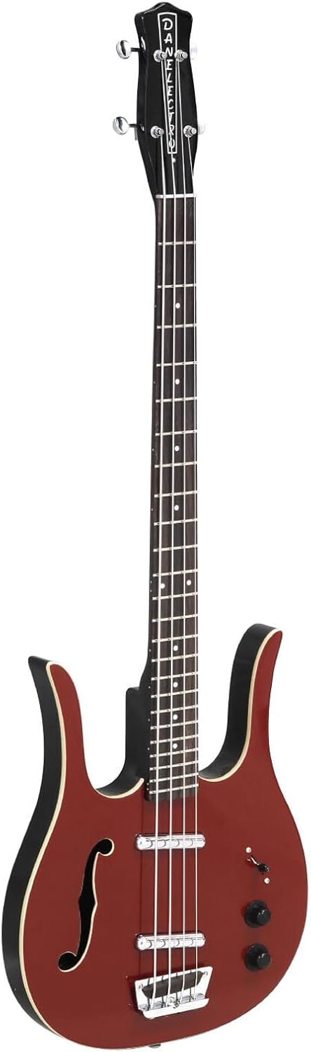 Danelectro Red Hot Longhorn Semi-hollowbody Bass Guitar - Red