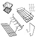 5 Pack Hänge-Korb, Haken-Gestell & Hängeregal StifthalterlHakenablage， Gitterwand-Accessoires，Wandgitter Zubehör für Draht-Gitterwand