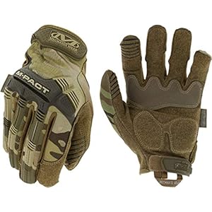 Mechanix Wear: M-Pact Tactical Gloves with Secure Fit, Touchscreen Capable Safety Gloves for Men, Work Gloves with Impact Protection and Vibration Absorption (Camouflage – MultiCam, Large)