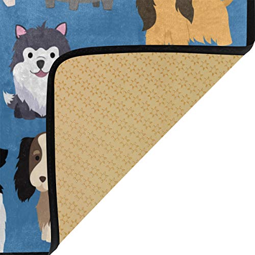 Ollabaky Cute Dog Funny Animal Kitchen Floor Rugs Mats 39 X 20 Inches, Anti-Fatigue Comfort Standing Mat Washable Soft Cushioned Mat For Indoor Outdoor Home Office Use #TOP3