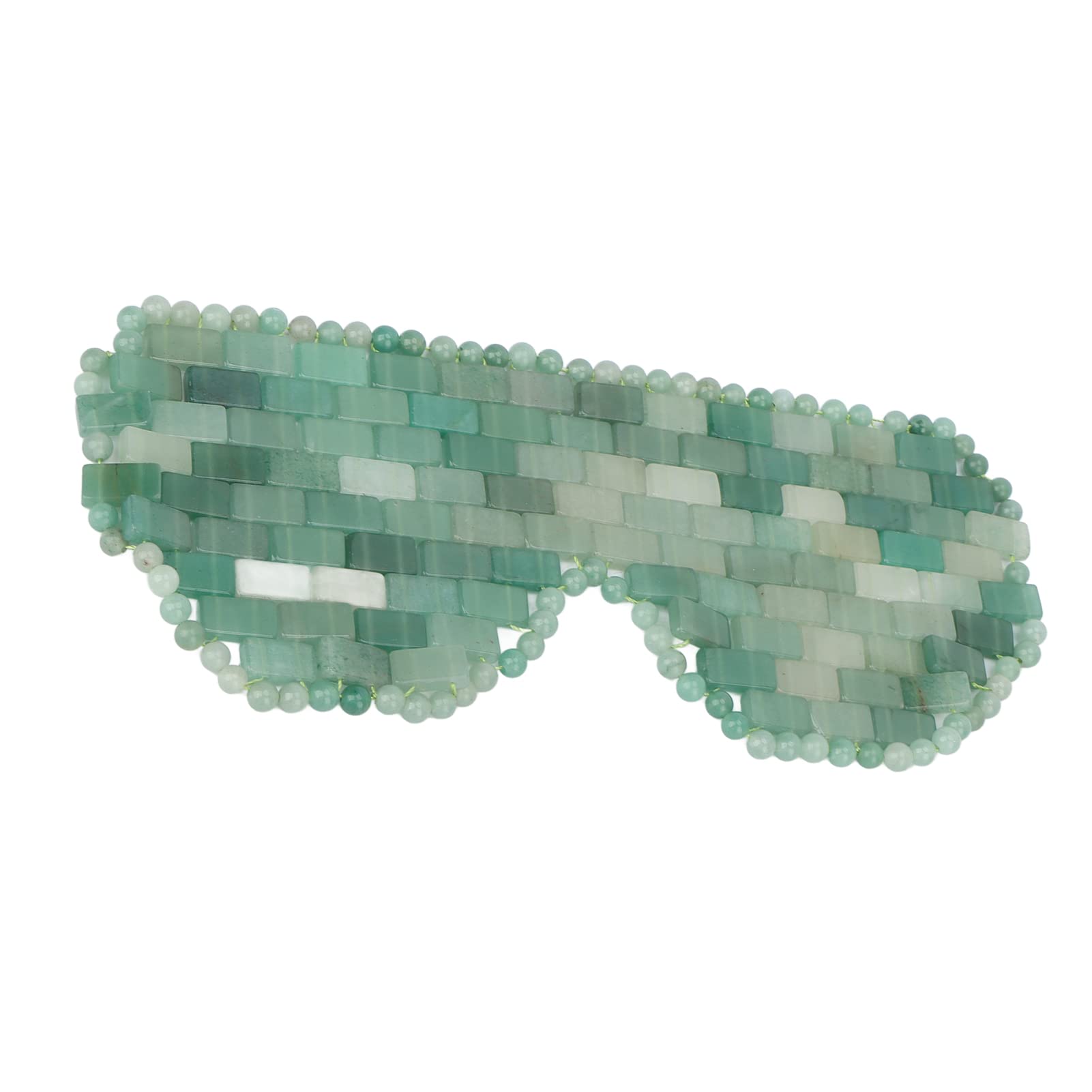 Jadestone-Augenpads zur Reduzierung von Augenringen und zur Hautverjüngung. Kühlstein für nächtliche Hautpflege und Entspannung (Grüner Aventurin)