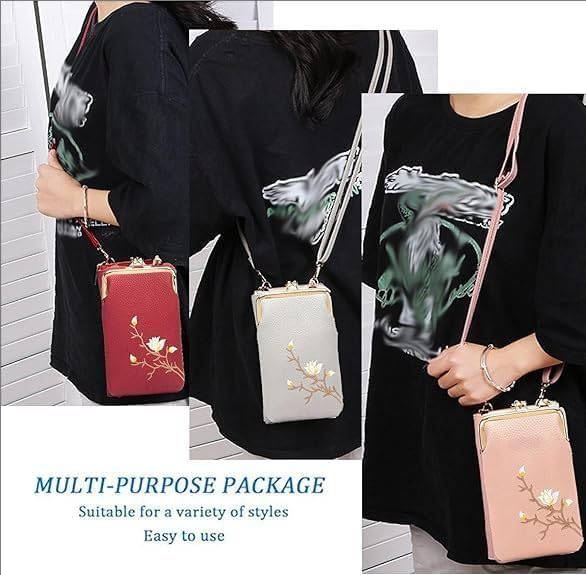 Continentau Wallet,Women Sling Cross-Body Wallet with Mobile Cell Phone Holder, Mobile Phone Bag for Women4